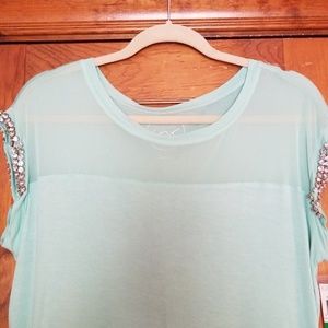 NWT INC mint fashion top